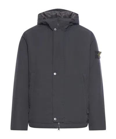 STONE ISLAND STONE ISLAND HOODED BUTTONED JACKET