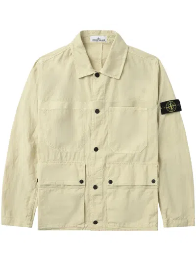 STONE ISLAND COMPASS-BADGE SHIRT JACKET
