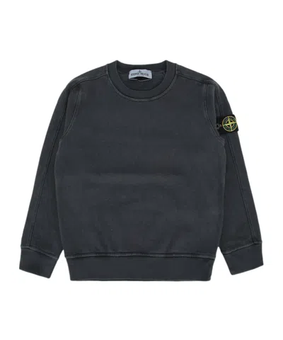 STONE ISLAND STONE ISLAND JUNIOR LOGO PATCH CREWNECK SWEATSHIRT
