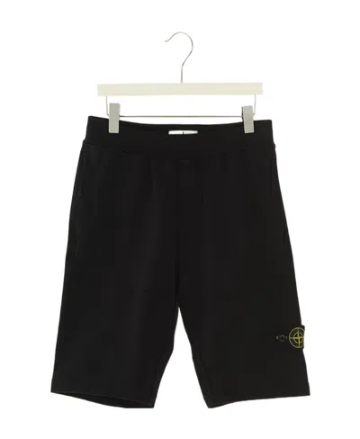 STONE ISLAND COMPASS LOGO-PATCH SHORTS