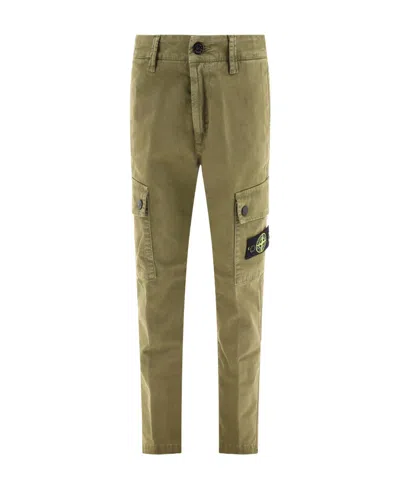 STONE ISLAND STONE ISLAND JUNIOR TAPERED LEG CARGO TROUSERS