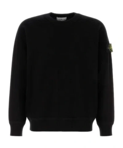 STONE ISLAND STONE ISLAND LOGO PATCH CREWNECK SWEATSHIRT
