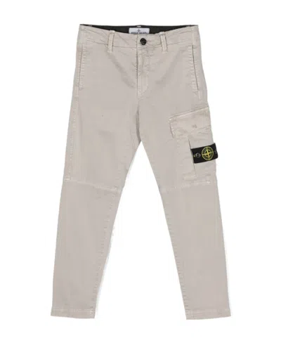 STONE ISLAND STONE ISLAND JUNIOR COMPASS-PATCH STRAIGHT-LEG CARGO TROUSERS