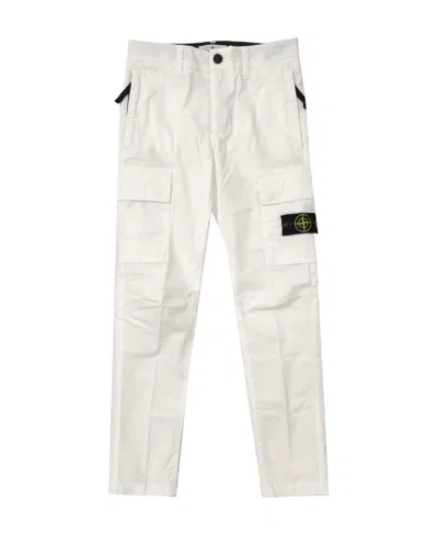 STONE ISLAND STONE ISLAND JUNIOR LOGO PATCH CARGO TROUSERS