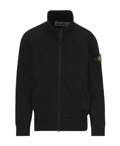 STONE ISLAND COMPASS-PATCH ZIP-UP SWEATSHIRT