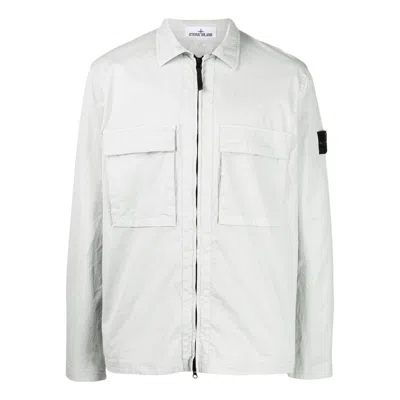STONE ISLAND STONE ISLAND Compass Zipped Shirt 'White'