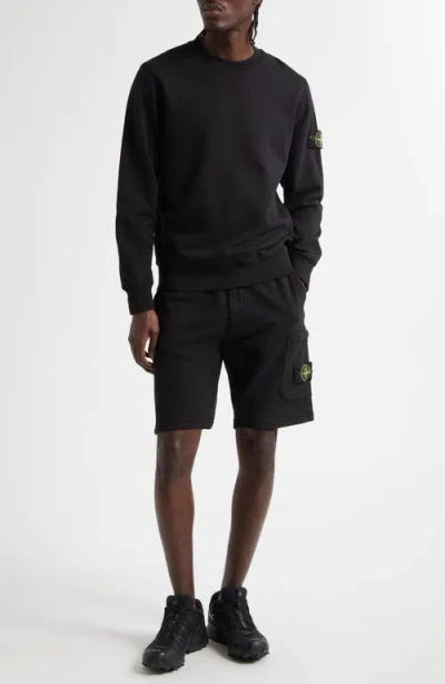 STONE ISLAND STONE ISLAND COTTON FLEECE CARGO BERMUDA SHORTS