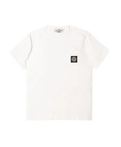STONE ISLAND STONE ISLAND JUNIOR COMPASS PATCH CREWNECK T-SHIRT