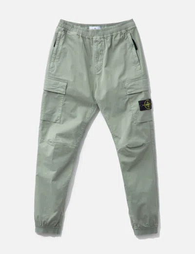 STONE ISLAND COTTON TWILL CARGO PANTS