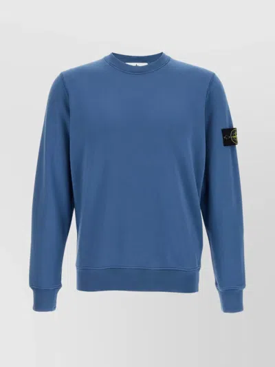 STONE ISLAND CREW NECK LOGO BADGE SWEATSHIRT