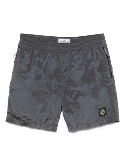 STONE ISLAND CRINKLE-FINISH SWIM SHORTS