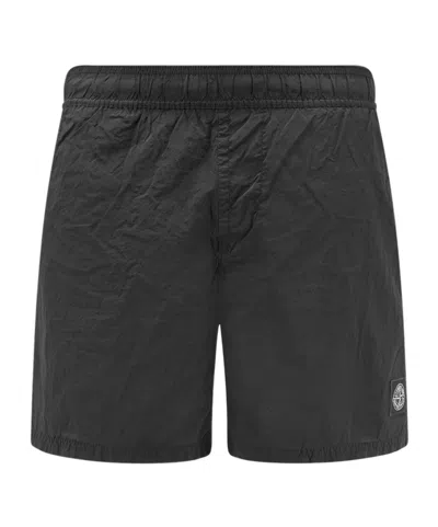 STONE ISLAND STONE ISLAND COMPASS-PATCH SWIM SHORTS