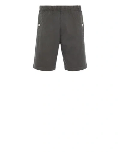 STONE ISLAND STONE ISLAND FLEECE BERMUDA SHORTS GRAY COTTON