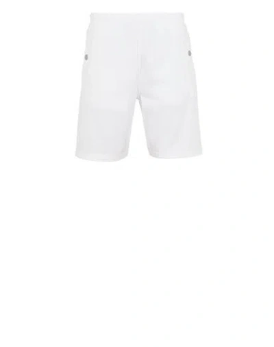 STONE ISLAND STONE ISLAND BERMUDA MOLLETONNÉ BLANC COTON