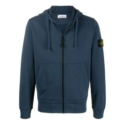 STONE ISLAND STONE ISLAND Garment Dyed Zip Hoody Jacket 'Dark Blue'