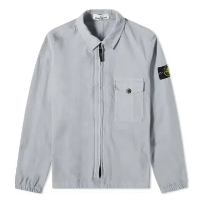 STONE ISLAND STONE ISLAND Garment Dyed Zip Shirt Overshirt 'Light Grey'