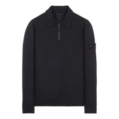 STONE ISLAND STONE ISLAND Ghost Half Zip Collared Sweat 'Black'