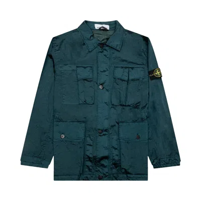 STONE ISLAND STONE ISLAND GIUBBOTTO SHIRT JACKET 'BOTTLE GREEN'