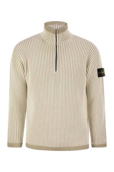 STONE ISLAND STONE ISLAND HALF-ZIP WOOL JUMPER