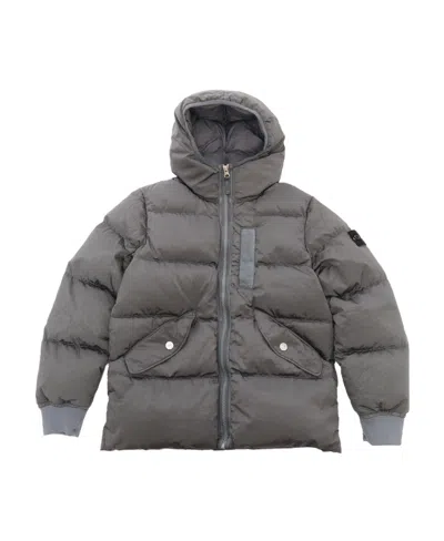 STONE ISLAND STONE ISLAND JUNIOR COMPASS-BADGE ZIPPED PADDED JACKET