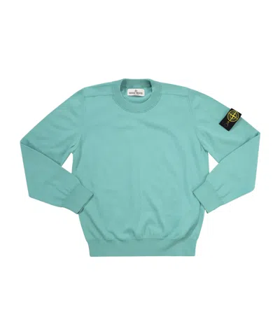 STONE ISLAND STONE ISLAND JUNIOR COMPASS PATCH CREWNECK SWEATSHIRT