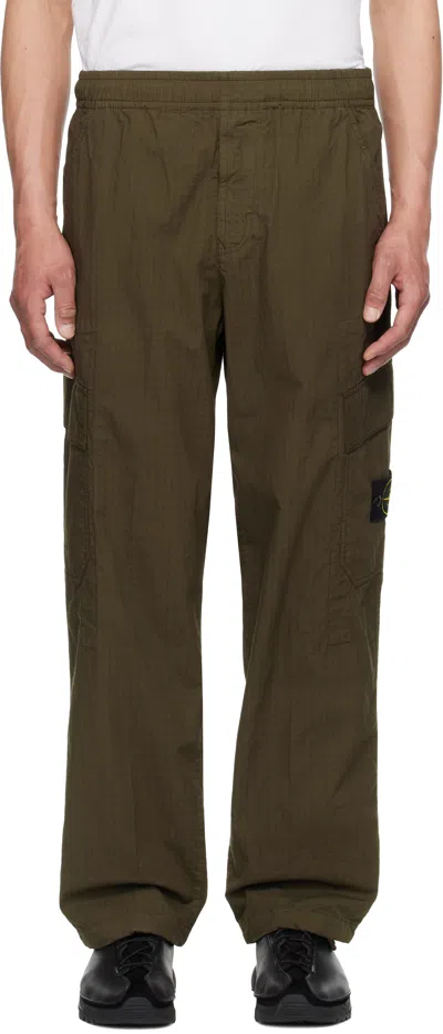 STONE ISLAND KHAKI MIL-SPEC STRETCH RIPSTOP CARGO PANTS