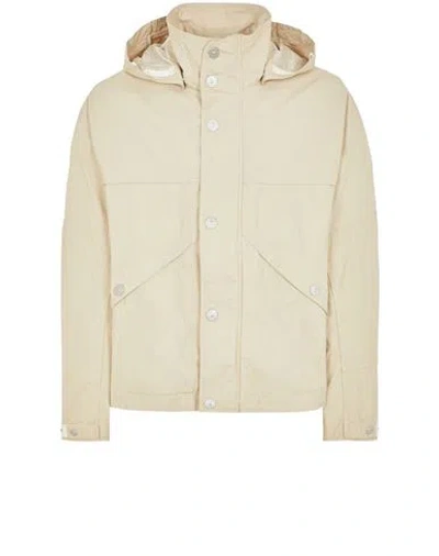 STONE ISLAND STONE ISLAND LIGHTWEIGHT JACKET BEIGE LINEN, POLYURETHANE COATED