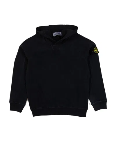 STONE ISLAND STONE ISLAND JUNIOR LOGO PATCH LONG-SLEEVED HOODIE