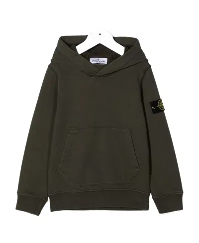 STONE ISLAND LOGO-PATCH PULLOVER HOODIE