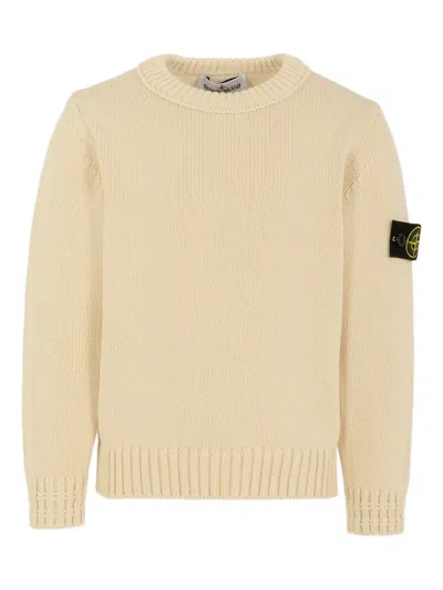 STONE ISLAND LOGO-PATCH CREW-NECK SWEATER
