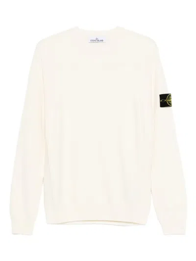 STONE ISLAND LOGO-PATCH CREW-NECK SWEATER