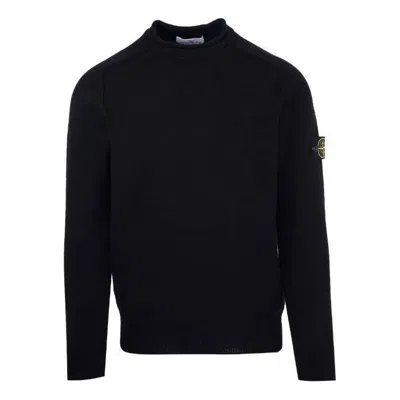 STONE ISLAND STONE ISLAND Logo Patch Detail Crewneck Sweater 'Black'