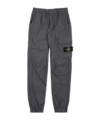 STONE ISLAND LOGO PATCH-DETAIL TROUSERS