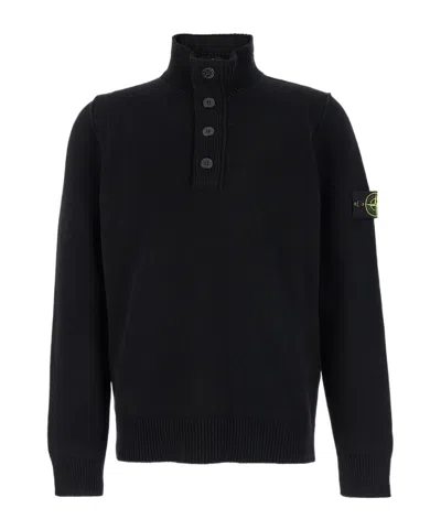 STONE ISLAND STONE ISLAND LOGO-PATCH LONG-SLEEVED JUMPER