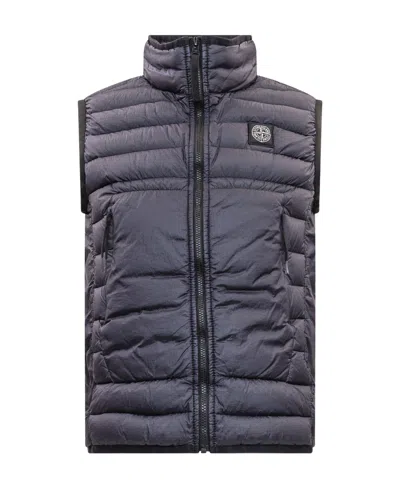STONE ISLAND TEEN LOGO-PATCH PADDED GILET