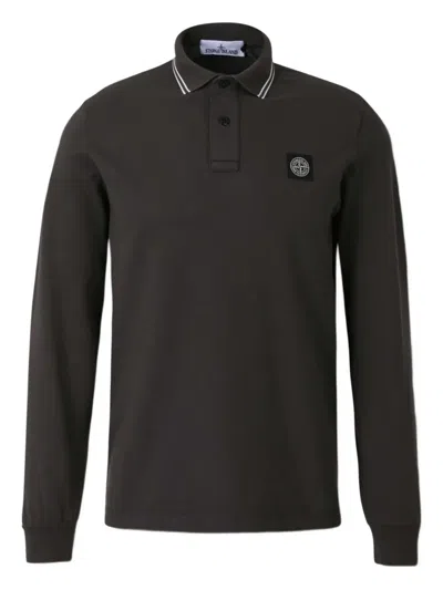 STONE ISLAND LOGO-PATCH POLO SHIRT