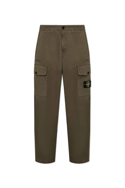 STONE ISLAND STONE ISLAND LOGO PATCH REGULAR FIT CARGO PANTS