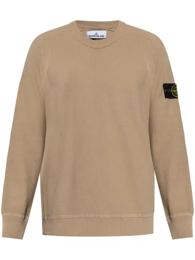 STONE ISLAND LOGO PATCH SWEATER