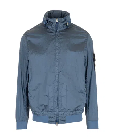 STONE ISLAND STONE ISLAND LOGO PATCH ZIPPED JACKET