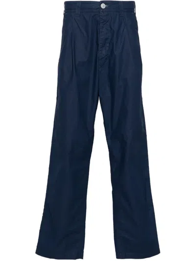 STONE ISLAND LOGO-PRINT TROUSERS