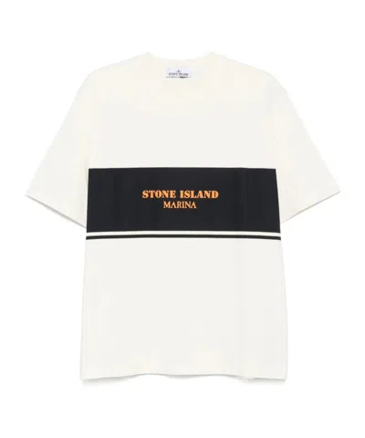 STONE ISLAND STONE ISLAND LOGO-PRINTED CREWNECK T-SHIRT