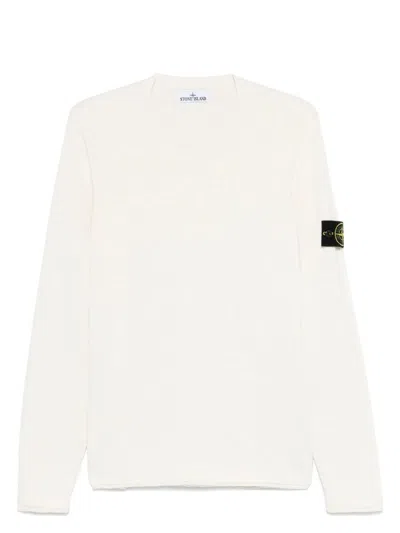 STONE ISLAND MEN'S COTTON BLEND LIGHTWEIGHT KNITTED CREWNECK SWEATER