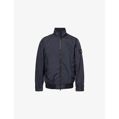 STONE ISLAND MENS STONE ISLAND CRINKLE BRAND-BADGE REGULAR-FIT SHELL JACKET