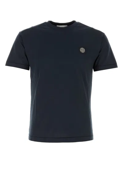 STONE ISLAND MIDNIGHT BLUE COTTON T-SHIRT