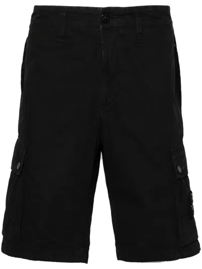 STONE ISLAND OLD EFFECT COTTON CARGO BERMUDA SHORTS