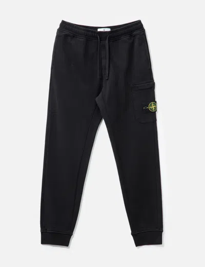 STONE ISLAND ORGANIC COTTON FLEECE CARGO SWEATPANTS