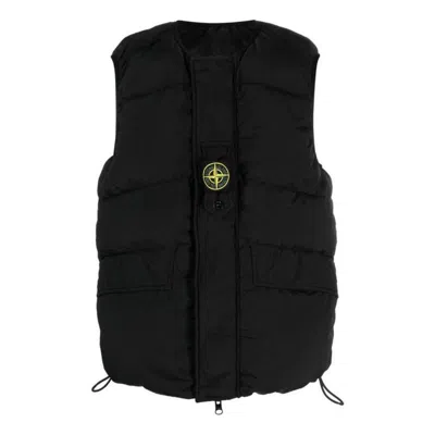 STONE ISLAND STONE ISLAND Quilted Reversible Down Vest 'Black'
