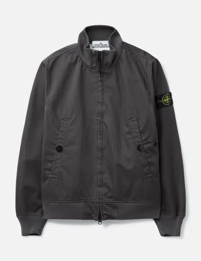 STONE ISLAND SATIN COTTON BOMBER JACKET