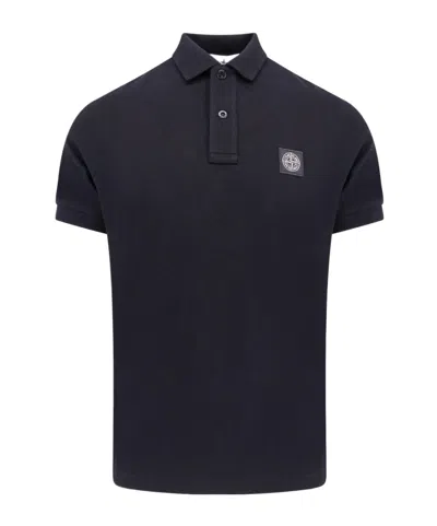 STONE ISLAND STONE ISLAND LOGO PATCH SHORT-SLEEVED POLO SHIRT