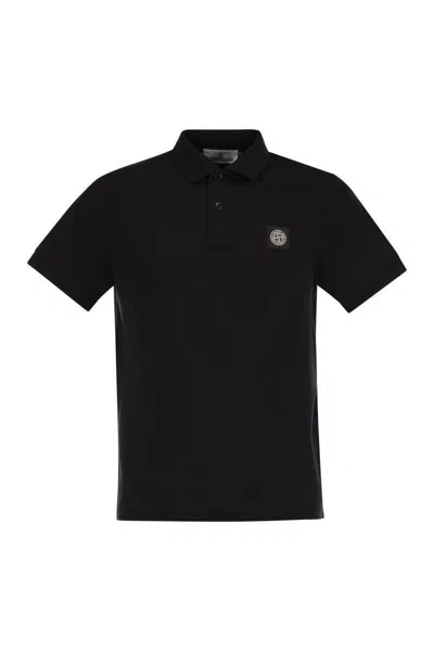 STONE ISLAND STONE ISLAND SHORT-SLEEVED POLO SHIRT WITH COMPASS PATCH